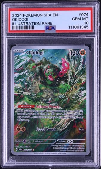 2024 #074 Okidogi PSA 10 Sfa EN-Shrouded Fable Pokemon