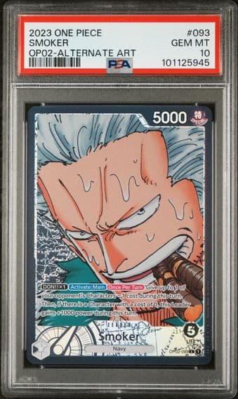 2023 #093 Smoker Alternate Art PSA 10 OP02-Paramount War One Piece