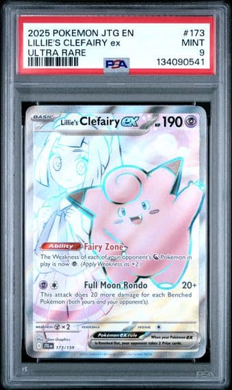 2025 #173 Lillie's Clefairy EX PSA 9 Jtg EN-Journey Together Pokemon