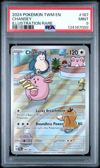 2024 #187 Chansey PSA 9 Twm EN-Twilight Masquerade Pokemon