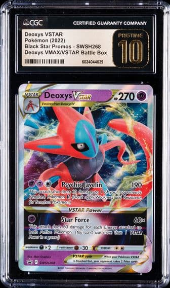 2017 #SWSH268 Deoxys VSTAR CGC 10 Pristine Black Star Promos - Sword & Shield - English Pokemon