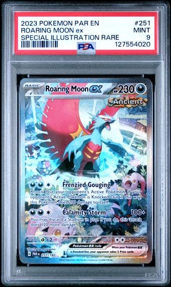 2023 #251 Roaring Moon EX PSA 9 Par EN-Paradox Rift Pokemon