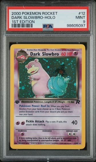 2000 #12 Dark Slowbro-Holo 1st Edition PSA 9 Rocket Pokemon