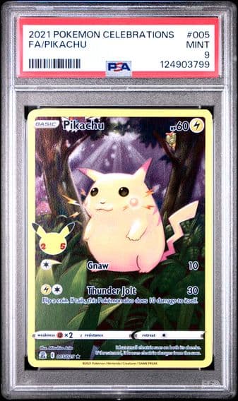 2021 #005 Full Art/Pikachu PSA 9 Celebrations Pokemon