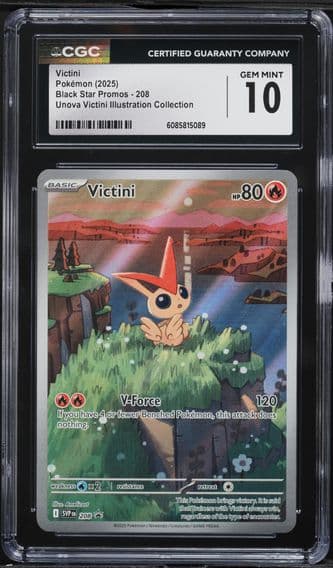 2025 #208 Victini CGC 10 Svp EN-SV Black Star Promo Pokemon
