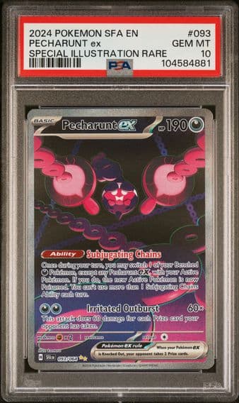 2024 #093 PECHARUNT EX PSA 10 POKEMON SFA EN-SHROUDED FABLE | SPECIAL ILLUSTRATION RARE