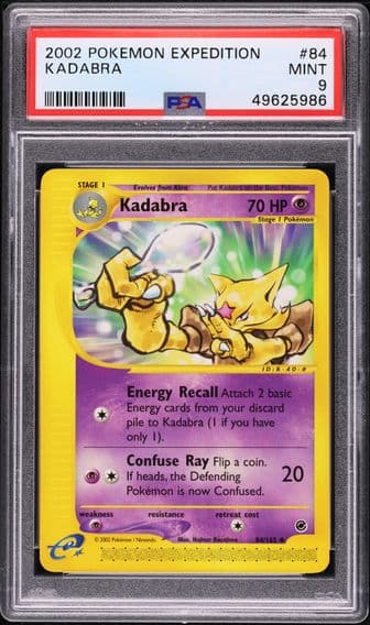 2002 #84 EXPEDITION KADABRA PSA 9 POKEMON