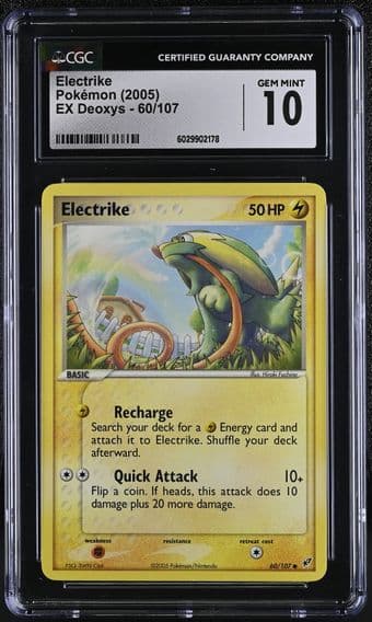 2005 #60 Electrike CGC 10 EX Deoxys - English