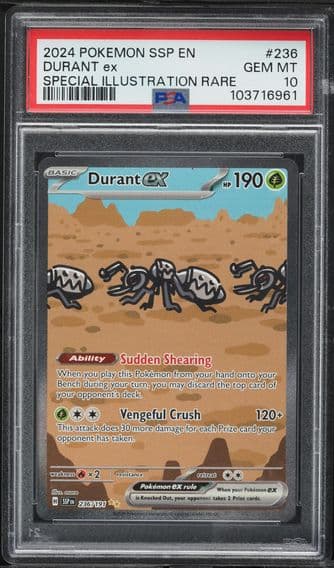 2024 #236 Durant EX PSA 10 Ssp EN-Surging Sparks Pokemon