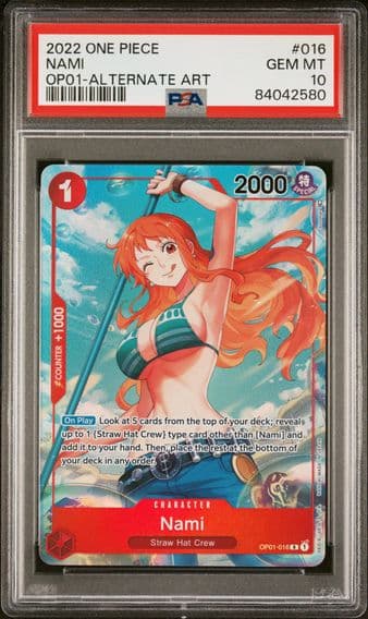 2022 #016 Nami PSA 10 One Piece OP01-Romance Dawn