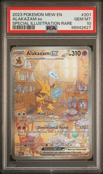 2023 #201 Alakazam EX PSA 10 Mew EN-151 Pokemon