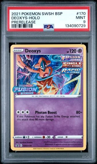 2021 #170 Deoxys-Holo PSA 9 Swsh Black Star Promo Pokemon