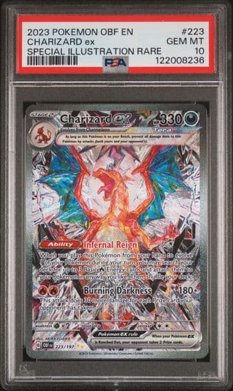 2023 #223 Charizard EX PSA 10 Obf EN-Obsidian Flames Pokemon