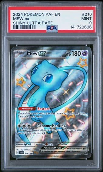 2024 #216 Mew EX PSA 9 Paf EN-Paldean Fates Pokemon
