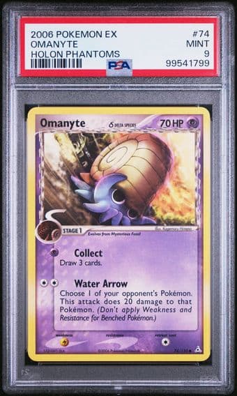 2006 #74 Omanyte PSA 9 EX Holon Phantoms Pokemon