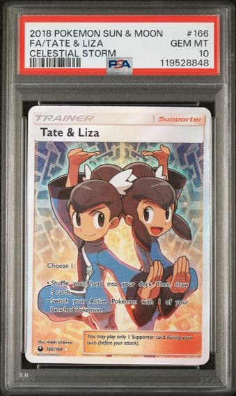 2018 #166 Full Art/Tate & Liza PSA 10 Sun & Moon Celestial Storm Pokemon