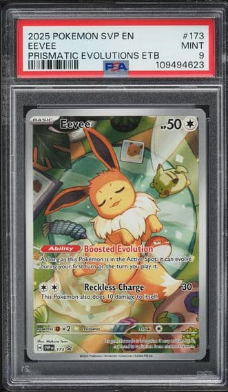 2025 #173 Eevee PSA 9 Svp EN-SV Black Star Promo Pokemon