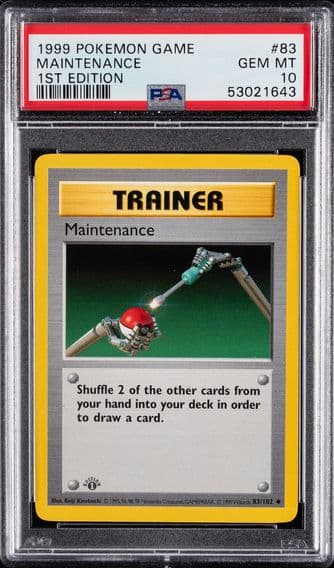 1999 #83 MAINTENANCE PSA 10 POKEMON GAME | 1ST EDITION