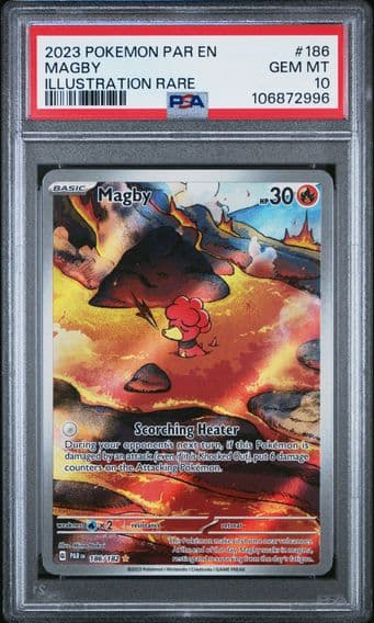 2023 #186 MAGBY PSA 10 POKEMON PAR EN-PARADOX RIFT Pokemon