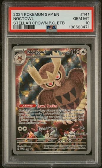 2024 #141 Noctowl PSA 10 Svp EN-SV Black Star Promo Pokemon