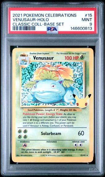 2021 #15 Venusaur-Holo PSA 9 Celebrations Classic Collection Pokemon
