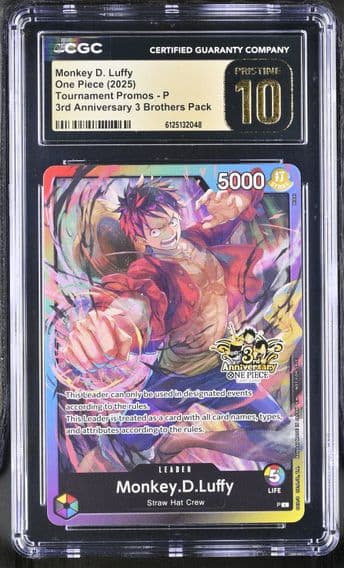 2025 #P Monkey D. Luffy CGC 10 Pristine Tournament Promos - English