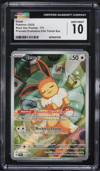 2025 #173 Eevee CGC 10 Svp EN-SV Black Star Promo Pokemon