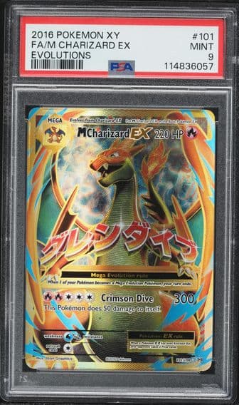 2016 #101 Full Art/M Charizard EX PSA 9 XY Evolutions Pokemon