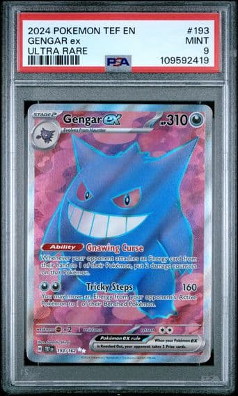 2024 #193 Gengar EX PSA 9 Tef EN-Temporal Forces Pokemon