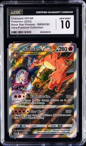 2022 #262 Full Art/Charizard Vstar CGC 10 Swsh Black Star Promo Pokemon