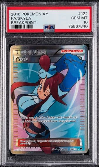 2016 #122 Full Art/Skyla PSA 10 XY Breakpoint Pokemon
