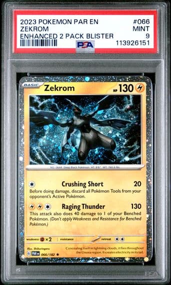 2024 #066 Zekrom PSA 9 Par EN-Paradox Rift Pokemon