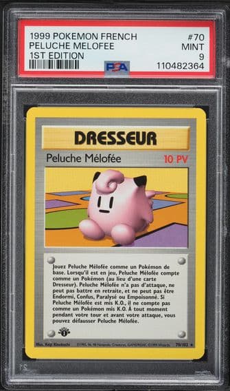 1999 #70 Peluche Melofee 1st Edition PSA 9 French Pokemon