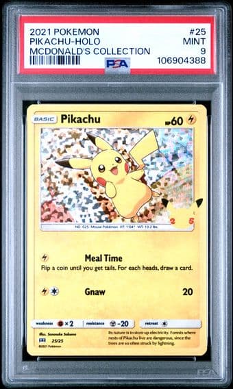 2021 #25 Pikachu-Holo PSA 9 Mcdonald's Collection Pokemon