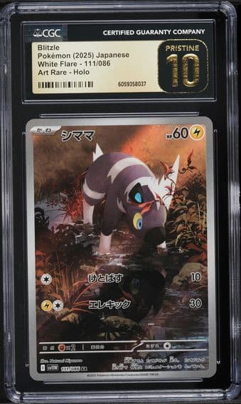 2025 #111 Blitzle CGC 10 Pristine White Flare - sv11W - Japanese Pokemon