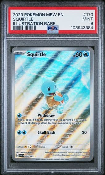 2023 #170 Squirtle PSA 9 Mew EN-151 Pokemon