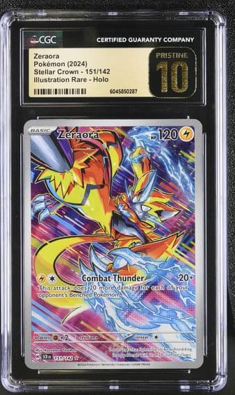2024 #151 Zeraora CGC 10 Pristine Stellar Crown - SCR EN - English