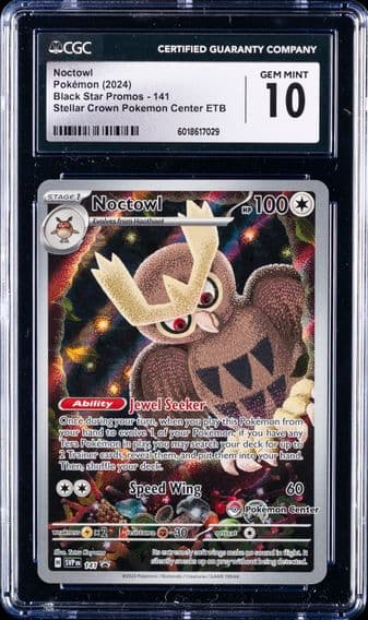 2024 #141 Noctowl CGC 10 Svp EN-SV Black Star Promo Pokemon