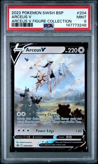 2022 #204 Arceus V PSA 9 Swsh Black Star Promo Pokemon