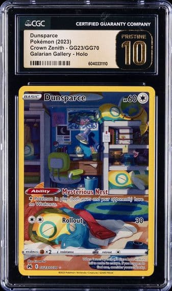 2023 #GG23 Full Art/Dunsparce CGC 10 Pristine Sword and Shield Crown Zenith Pokemon