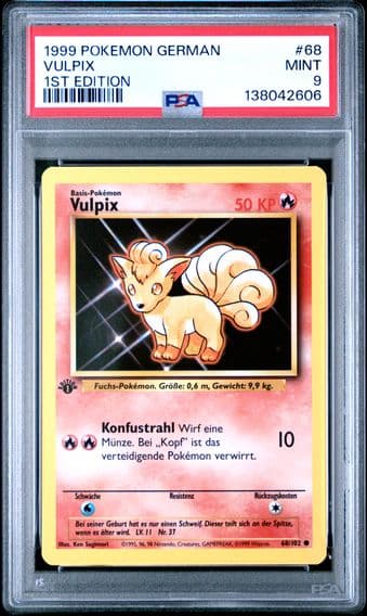 1999 #68 Vulpix 1st Edition PSA 9 German Pokemon