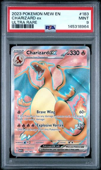 2023 #183 Charizard EX PSA 9 Mew EN-151 Pokemon
