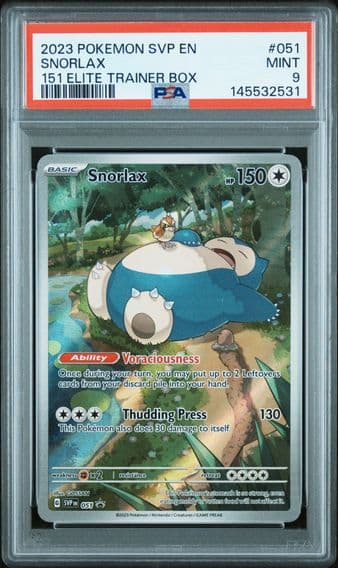 2023 #051 Snorlax PSA 9 Svp EN-SV Black Star Promo Pokemon