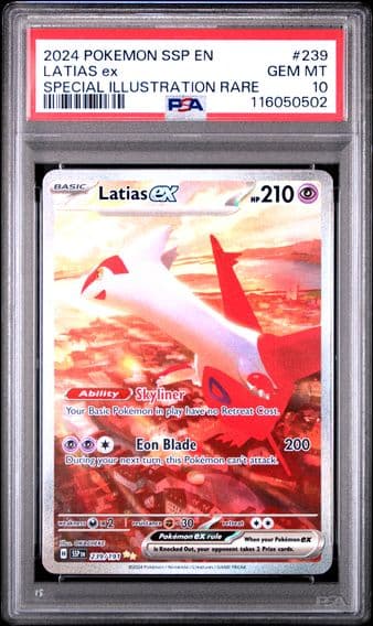 2024 #239 Latias EX PSA 10 Ssp EN-Surging Sparks Pokemon
