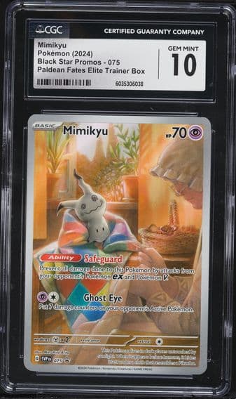 2024 #075 Mimikyu CGC 10 Svp EN-SV Black Star Promo Pokemon