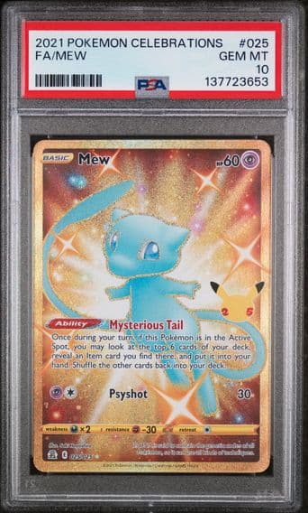 2021 #025 Full Art/Mew PSA 10 Celebrations