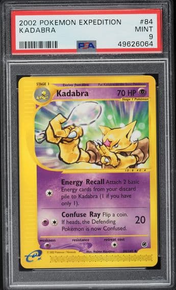 2002 #84 EXPEDITION KADABRA PSA 9 POKEMON
