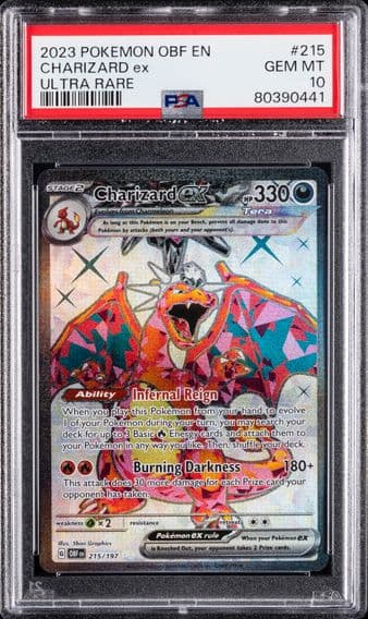2023 #215 Charizard EX PSA 10 Obf EN-Obsidian Flames Pokemon