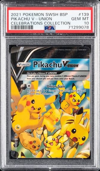 2021 #139 Pikachu V-Union PSA 10 Swsh Black Star Promo Pokemon