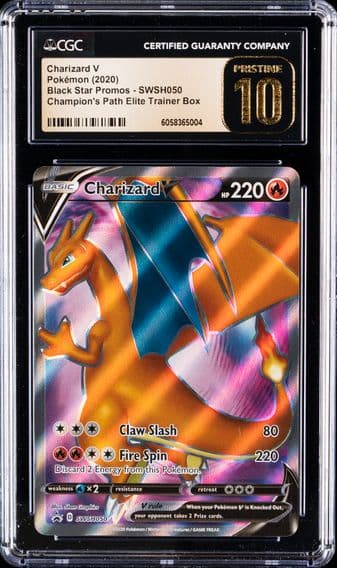 2020 #050 Charizard V CGC 10 Pristine Swsh Black Star Promo Pokemon